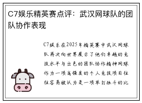 C7娱乐精英赛点评：武汉网球队的团队协作表现